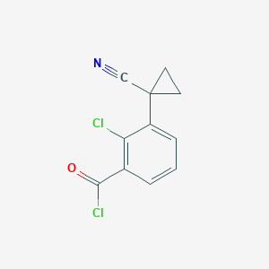 2-Chloro-3-(1-cyanocyclopropyl)benzoyl chloride
