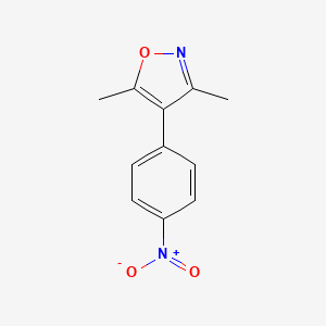 molecular formula C11H10N2O3 B8362835 3,5-Dimethyl-4-(4-nitrophenyl)isoxazole 
