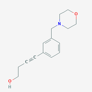 molecular formula C15H19NO2 B8362868 4-(3-Morpholin-4-ylmethyl-phenyl)-but-3-yn-1-ol 