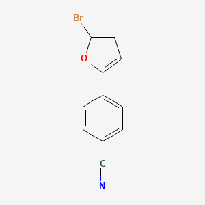 molecular formula C11H6BrNO B8362883 2-Bromo-5-(4-cyanophenyl)furan 