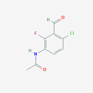 molecular formula C9H7ClFNO2 B8362908 N-(4-chloro-2-fluoro-3-formylphenyl)acetamide 