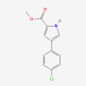 molecular formula C12H10ClNO2 B8363448 methyl 4-(4-chlorophenyl)-1H-pyrrole-2-carboxylate 
