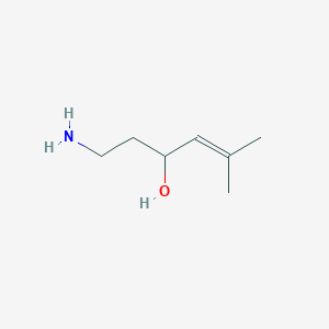 molecular formula C7H15NO B8363456 (+/-)-1-Amino-5-methyl-hex-4-en-3-ol 