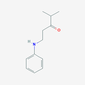 molecular formula C12H17NO B8363478 4-Methyl-1-(phenylamino)-pentan-3-one 