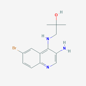 1-[(3-Amino-6-bromoquinolin-4-yl)amino]-2-methylpropan-2-ol
