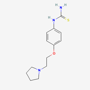 molecular formula C13H19N3OS B8363554 [4-(2-Pyrrolidin-1-ylethoxy)phenyl]thiourea 