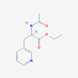 molecular formula C12H16N2O3 B8363884 Ethyl 2-(acetylamino)-3-(3-pyridyl)propanoate 
