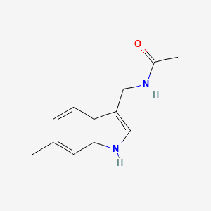molecular formula C12H14N2O B8363901 N-(6-Methyl-1H-indol-3-ylmethyl)-acetamide 