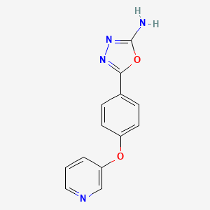 5-(4-Pyridin-3-yloxyphenyl)-1,3,4-oxadiazol-2-amine