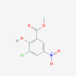 molecular formula C8H6ClNO5 B8363984 methyl 3-chloro-2-hydroxy-5-nitrobenzoate 