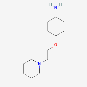 molecular formula C13H26N2O B8364074 trans-4-(2-(Piperidin-1-yl)ethoxy)cyclohexanamine 