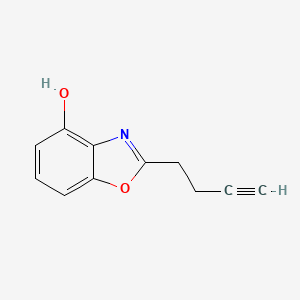 molecular formula C11H9NO2 B8364080 2-(But-3-ynyl)benzo[d]oxazol-4-ol 