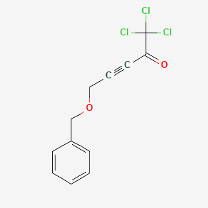 molecular formula C12H9Cl3O2 B8364091 5-(Benzyloxy)-1,1,1-trichloropent-3-yn-2-one 