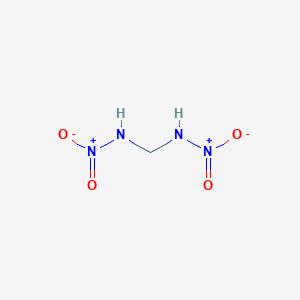 molecular formula CH4N4O4 B083641 N-(nitramidomethyl)nitramide CAS No. 14168-44-6