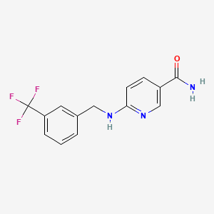 6-[[3-(Trifluoromethyl)phenyl]methylamino]pyridine-3-carboxamide