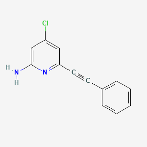 4-Chloro-6-(2-phenylethynyl)pyridin-2-amine