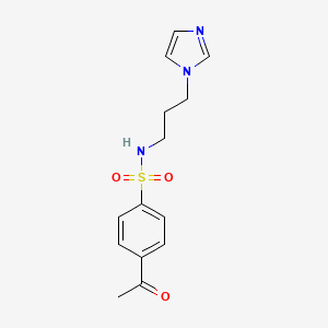 4-acetyl-N-(3-imidazol-1-ylpropyl)benzenesulfonamide