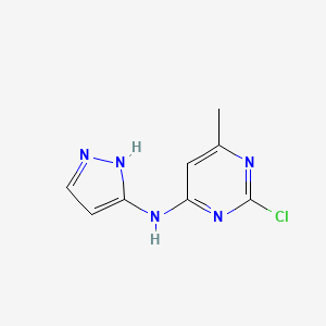 molecular formula C8H8ClN5 B8364257 2-chloro-6-methyl-N-(1H-pyrazol-3-yl)pyrimidin-4-amine 