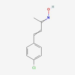 molecular formula C10H10ClNO B8364322 4-(4-Chlorophenyl)-3-buten-2-one 2-oxime 