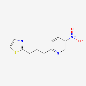 2-(3-(5-Nitropyridin-2-yl)propyl)thiazole