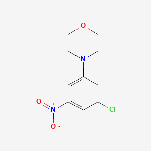 molecular formula C10H11ClN2O3 B8364343 4-(3-Chloro-5-nitrophenyl)morpholine 