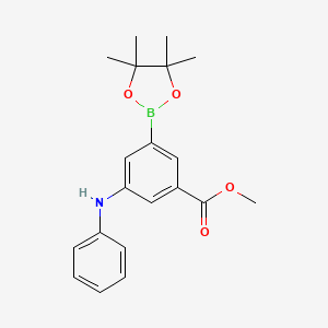 molecular formula C20H24BNO4 B8364358 Methyl 3-anilino-5-(4,4,5,5-tetramethyl-1,3,2-dioxaborolan-2-yl)benzoate 