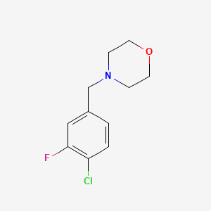 molecular formula C11H13ClFNO B8364459 4-(4-Chloro-3-fluorobenzyl)morpholine 