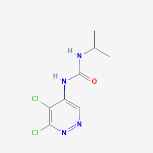 molecular formula C8H10Cl2N4O B8364478 N-(5,6-dichloro-4-pyridazinyl)-N'-(1-methylethyl)urea 