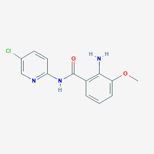 molecular formula C13H12ClN3O2 B8364699 N-(5-chloropyridin-2-yl)-2-amino-3-methoxybenzamide 
