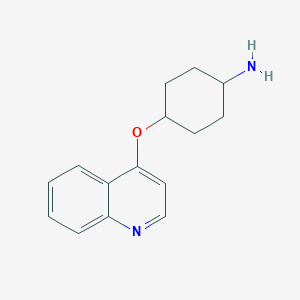 molecular formula C15H18N2O B8364711 trans-4-(4-Quinolyloxy)cyclohexylamine 