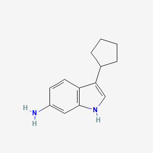 3-Cyclopentyl-1H-indol-6-ylamine