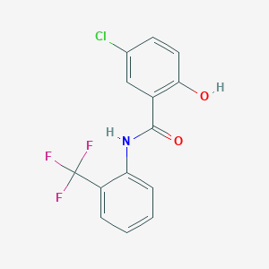 5-chloro-2-hydroxy-N-[2-(trifluoromethyl)phenyl]benzamide