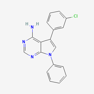 5-(3-Chlorophenyl)-7-phenyl-4-aminopyrrolo[2,3-d]pyrimidine