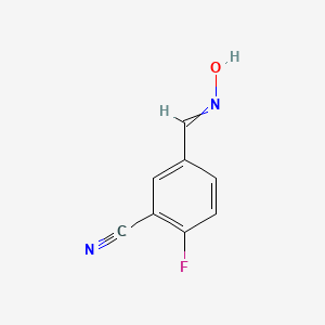 molecular formula C8H5FN2O B8364879 Benzonitrile, 2-fluoro-5-[(hydroxyimino)methyl]- CAS No. 218301-30-5