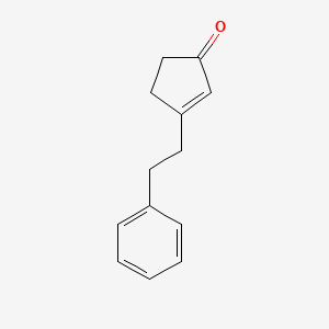 molecular formula C13H14O B8364911 3-Phenethylcyclopentenone 