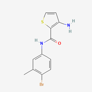 molecular formula C12H11BrN2OS B8365694 N-(4-bromo-3-methylphenyl)3-aminothiophene-2-carboxamide 