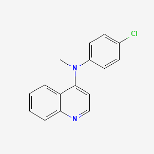 molecular formula C16H13ClN2 B8365966 N-(4-chlorophenyl)-N-methylquinolin-4-amine 