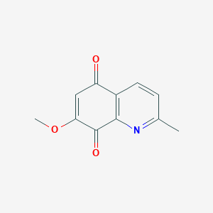 molecular formula C11H9NO3 B8366010 7-Methoxy-2-methylquinoline-5,8-dione 