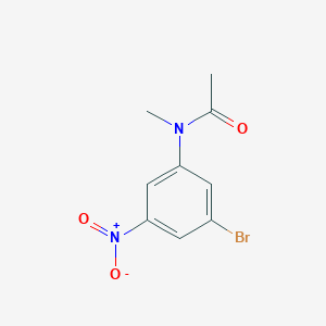 molecular formula C9H9BrN2O3 B8366132 N-(3-bromo-5-nitrophenyl)-N-methylacetamide 
