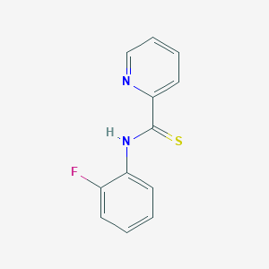 molecular formula C12H9FN2S B8366175 N-(2-fluorophenyl)-2-pyridinecarbothioamide 