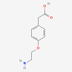 molecular formula C10H13NO3 B8366279 2-[4-(2-Aminoethoxy)-phenyl]acetic acid 