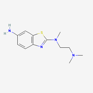molecular formula C12H18N4S B8366522 N2-(2-Dimethylamino-ethyl)-N2-methyl-benzothiazole-2,6-diamine 