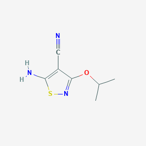 molecular formula C7H9N3OS B8366523 5-Amino-4-cyano-3-isopropoxyisothiazole 