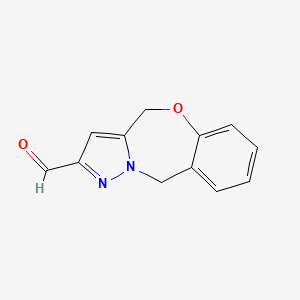 molecular formula C12H10N2O2 B8366535 4H,10H-pyrazolo[5,1-c][1,4]benzoxazepine-2-carbaldehyde 