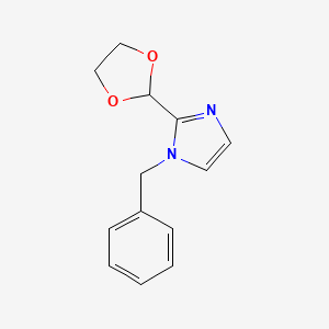 molecular formula C13H14N2O2 B8366546 2-(1,3-Dioxolan-2-yl)-1-benzylimidazole CAS No. 25603-17-2