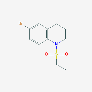 molecular formula C11H14BrNO2S B8366560 6-Bromo-1-(ethylsulfonyl)-1,2,3,4-tetrahydroquinoline 
