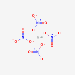 molecular formula Ti(NO3)4<br>N4O12Ti B8366583 Titanium nitrate CAS No. 22465-17-4