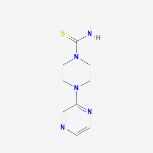 molecular formula C10H15N5S B8366910 N-Methyl-4-(pyrazin-2-yl)piperazine-1-carbothioamide CAS No. 89007-40-9