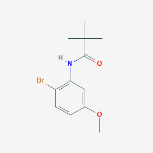 molecular formula C12H16BrNO2 B8367200 N-(2-bromo-5-methoxyphenyl)-2,2-dimethylpropanamide 