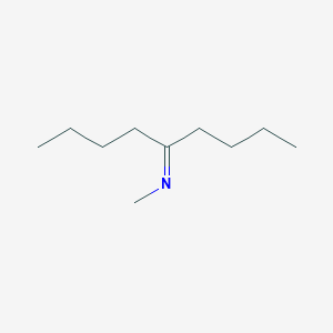 molecular formula C10H21N B083674 Methylamine, N-(1-butylpentylidene)- CAS No. 10599-81-2